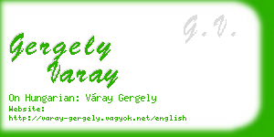 gergely varay business card